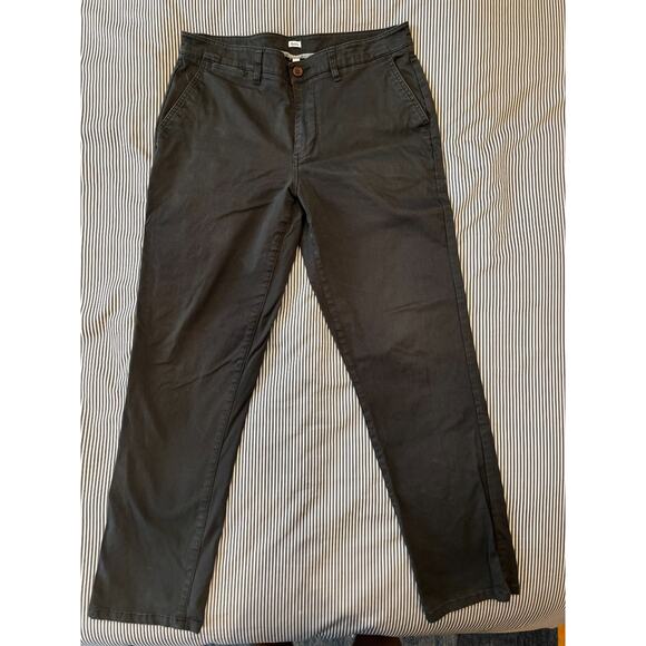 Katin Brand Pants Size 34 Green Cotton Twill 5 Pocket Chino Tapered Leg - Picture 1 of 2